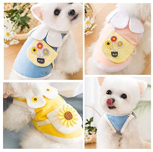 Tshirts para Perros para Perros Pequeños, Sudadera De Perro, Perrito Mediano Ropa De Animal Doméstico Puppy Cat Dog Resopla Y Accesorios(Size:S,Color:Azul)