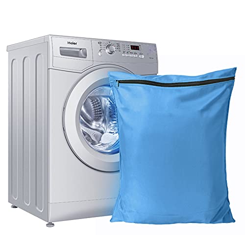 TsunNee Bolsa de lavandería para mascotas, bolsa de lavado para mascotas, bolsa de lavado para perros y gatos para toallas, mantas juguetes, gris azul
