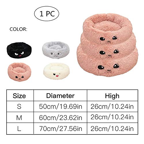 TTinah Cama De Gatos Cama Cama para Perros PequeñOs Cama Antiestres Gato Esponjoso Cama De Perros For Mascotas PequeñAs Y Medianas Aliviar La Ansiedad Black,Small
