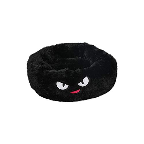 TTinah Cama De Gatos Cama Cama para Perros PequeñOs Cama Antiestres Gato Esponjoso Cama De Perros For Mascotas PequeñAs Y Medianas Aliviar La Ansiedad Black,Small