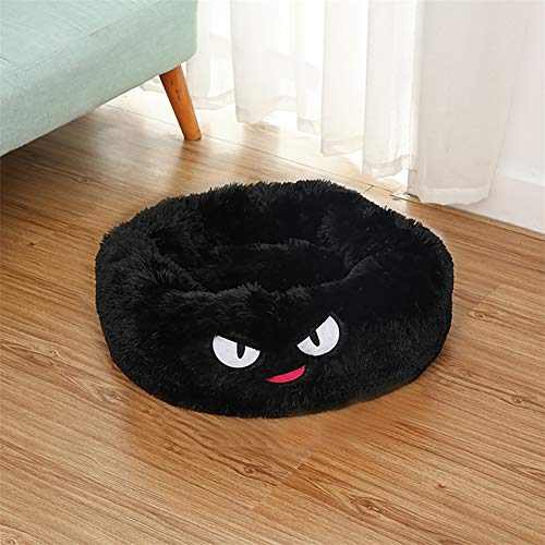 TTinah Cama De Gatos Cama Cama para Perros PequeñOs Cama Antiestres Gato Esponjoso Cama De Perros For Mascotas PequeñAs Y Medianas Aliviar La Ansiedad Black,Small