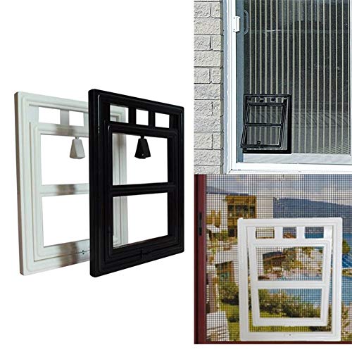 TTinah Gatera Gateras para Gatos Aleta de Gato con túnel Inteligente Cat Flap Perro Aleta de Puerta Solapas de Gato para Puertas de Madera Puerta de Gato White,20