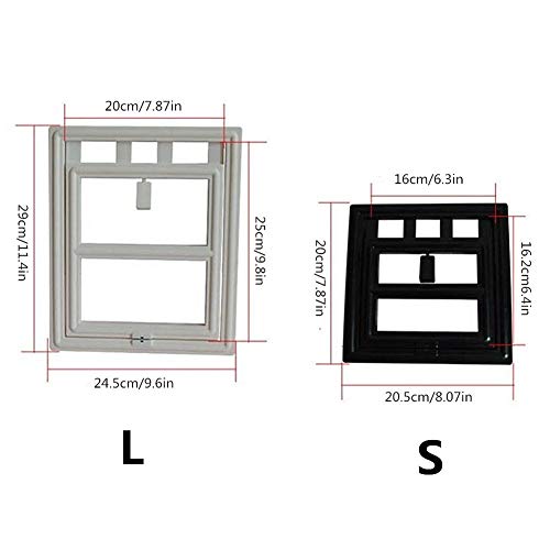TTinah Gatera Gateras para Gatos Aleta de Gato con túnel Inteligente Cat Flap Perro Aleta de Puerta Solapas de Gato para Puertas de Madera Puerta de Gato White,20