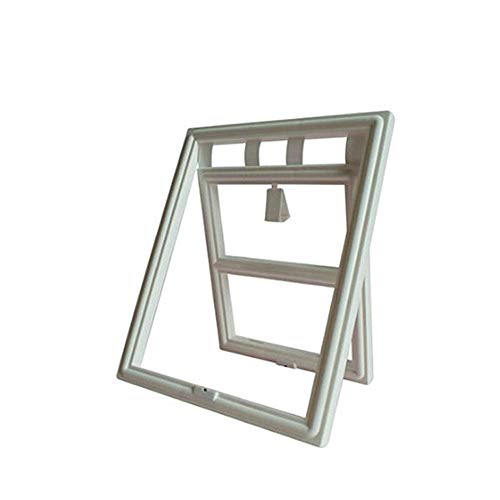 TTinah Gatera Gateras para Gatos Aleta de Gato con túnel Inteligente Cat Flap Perro Aleta de Puerta Solapas de Gato para Puertas de Madera Puerta de Gato White,20