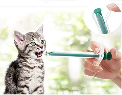 TTOOP 2 Piezas Alimentador de Medicamentos, jeringuillas Mascotas Feeder Perro Gato, Pastillas Médicas para Mascotas Pequeñas Jeringas, de Alimentación Empujador