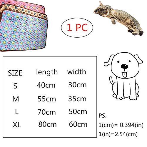 TUANTALL Colchon Perro Cojin Perro Cama de Perro pequeño Cachorro esteras Perro Cama Accesorios Cama del Animal doméstico Suave Veterinario Cama Yellow,S