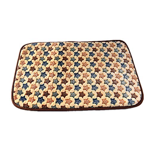 TUANTALL Colchon Perro Cojin Perro Cama de Perro pequeño Cachorro esteras Perro Cama Accesorios Cama del Animal doméstico Suave Veterinario Cama Yellow,S