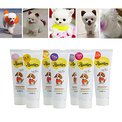 Tuelaly 80g Perro Professional Pana Dye, Pet Dog Cat Animales Color DE Color DE Color DE Color DE DIUEDO DE Agentes DE Pigmento DE Tiempos Lavanda púrpura