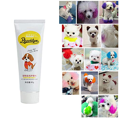 Tuelaly 80g Perro Professional Pana Dye, Pet Dog Cat Animales Color DE Color DE Color DE Color DE DIUEDO DE Agentes DE Pigmento DE Tiempos Lavanda púrpura