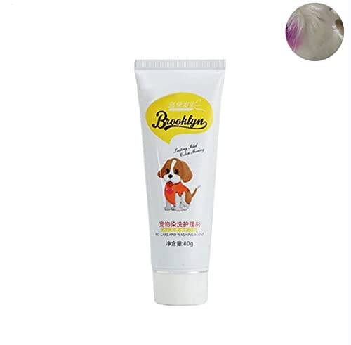 Tuelaly 80g Perro Professional Pana Dye, Pet Dog Cat Animales Color DE Color DE Color DE Color DE DIUEDO DE Agentes DE Pigmento DE Tiempos Lavanda púrpura