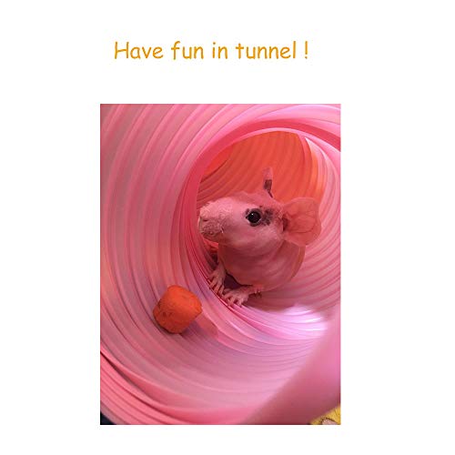 Túnel de juego de animales pequeños, tubo de plástico resistente y duradero, divertido túnel para mascotas para conejillos de indias, chinchillas, ratas y conejos enanos