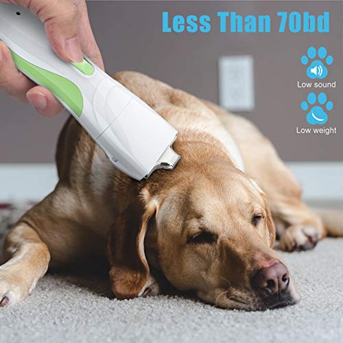 TURN RAISE - Cortapelos para Perros y Gatos, Lavables, de bajo Ruido, Recargable, eléctrico, silencioso, con Hoja de cerámica Desmontable para Perros y Gatos, Ojos, Cara, Orejas y Pata