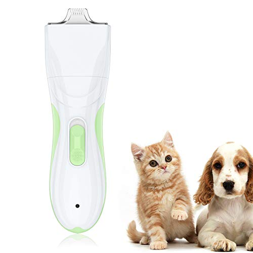 TURN RAISE - Cortapelos para Perros y Gatos, Lavables, de bajo Ruido, Recargable, eléctrico, silencioso, con Hoja de cerámica Desmontable para Perros y Gatos, Ojos, Cara, Orejas y Pata