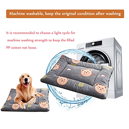 TVMALL Colchoneta para Perros Pequeños, Medianos y Grandes, Reversible Manta para Perro Gato Colchón Lavable para Mascota Cojín de Felpa Suave portátil Adecuado para Viajes al aire libre, Automóvil, L