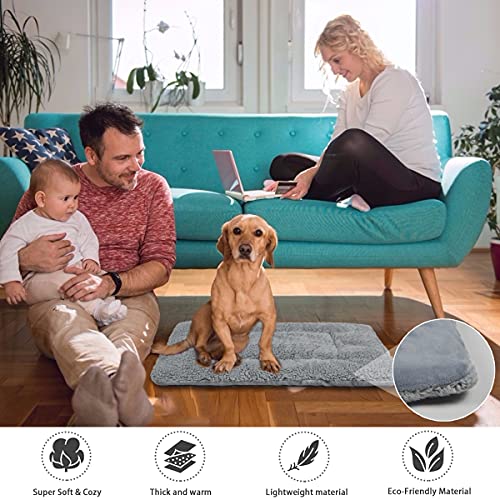 TVMALL Colchoneta para Perros Pequeños, Medianos y Grandes, Reversible Manta para Perro Gato Colchón Lavable para Mascota Cojín de Felpa Suave portátil Adecuado para Viajes al aire libre, Automóvil, L