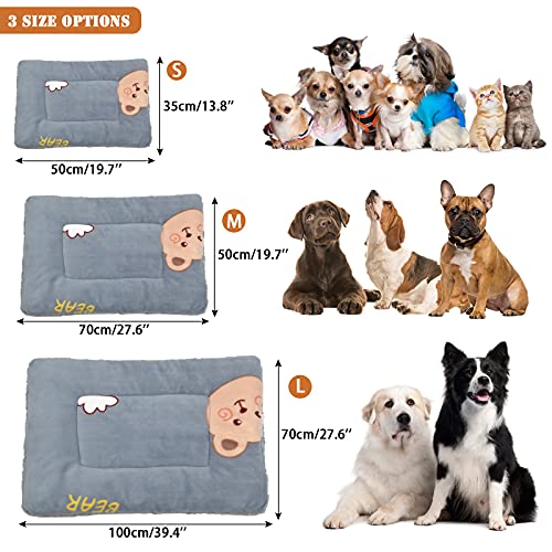 TVMALL Colchoneta para Perros Pequeños, Medianos y Grandes, Reversible Manta para Perro Gato Colchón Lavable para Mascota Cojín de Felpa Suave portátil Adecuado para Viajes al aire libre, Automóvil, L