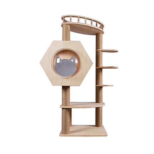 TWDYC Cats Tree Furniture Tower Climb Activity Tree Scratcher Play House Kitty Town Furniture Pey Play House