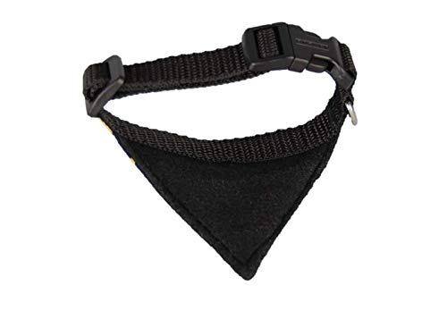 Twinkys Dog Style - Pañuelo para el Cuello y el Cuello para Perros, Talla XS, Color Azul Oscuro con Estrellas Doradas y Gorro de Navidad Plateado