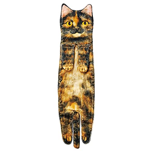 T/Y Toallas de Manos Divertidas para Gatos - Decoración de Gatos Toallas para Colgar en la Cocina - Toalla para Limpiar Las Manos con Forma de Gato Entero - Bonitos Regalos Decorativos para Gatos