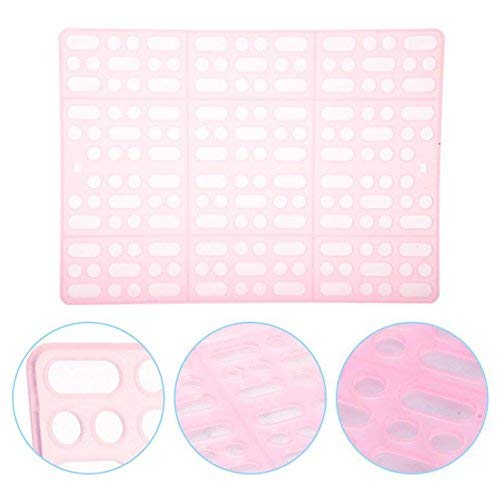 U-M Estera de jaula para mascotas con agujero rectangular para conejo, hámster, rata, reutilizable, plástico para pies