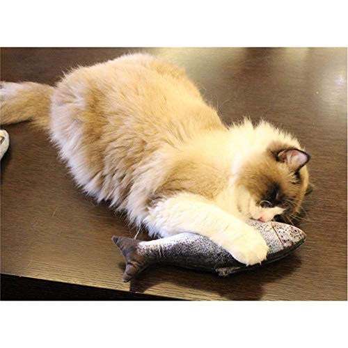 U-M Juguete para gatos Juguete para mascotas Almohada de gato de pez pargo rojo Juguetes de gato de peluche suave interactivo para gatos de interior Gatito de 20 cm para mascotas de calidad confiable