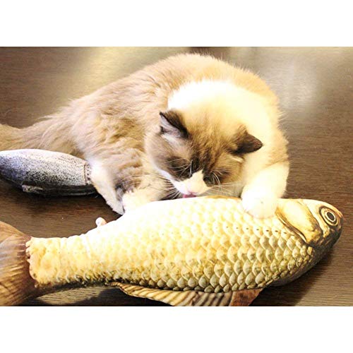 U-M Juguete para gatos Juguete para mascotas Almohada de gato de pez pargo rojo Juguetes de gato de peluche suave interactivo para gatos de interior Gatito de 20 cm para mascotas de calidad confiable