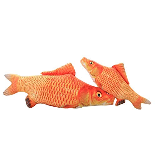U-M Juguete para gatos Juguete para mascotas Almohada de gato de pez pargo rojo Juguetes de gato de peluche suave interactivo para gatos de interior Gatito de 20 cm para mascotas de calidad confiable