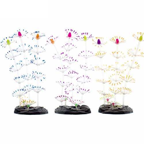 Ueetek - Planta Artificial de Coral Brillante para decoración de Acuario (Lila)