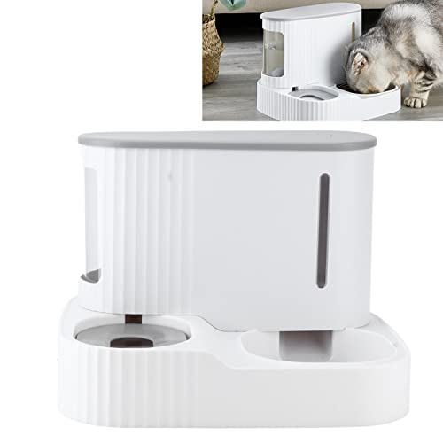 Ufolet Comedero para Perros 2 en 1, Material Seguro, Gran Capacidad, Aspecto Elegante, Dispensador Automático de Alimentos para Gatos para Perros