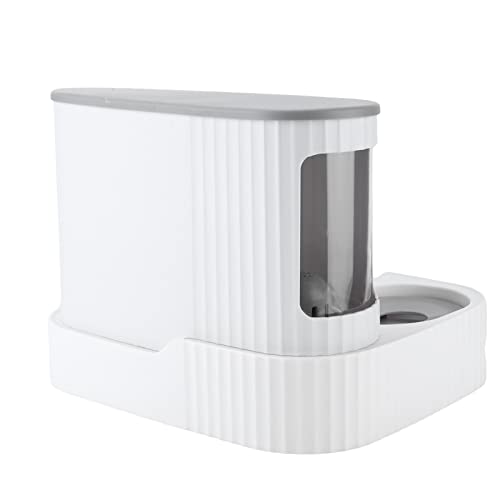 Ufolet Comedero para Perros 2 en 1, Material Seguro, Gran Capacidad, Aspecto Elegante, Dispensador Automático de Alimentos para Gatos para Perros