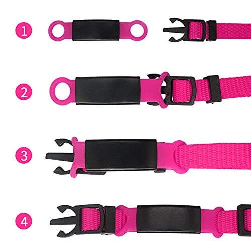 Uiopa Chapa Perro Grabada, 2Pzs Etiquetas de Identificación de Mascotas Personalizadas Acero Inoxidable de Placa Chapas para Perros Gatos Mascota Collar, Grabada Nombre Número de Teléfono (Negro, L)