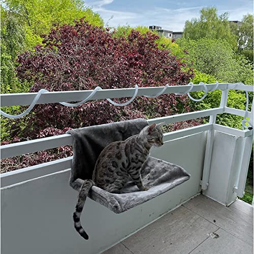 UJJGHJ Cama con radiador para Perros y Gatos - Cálida y acogedora Cama con radiador para Mascotas con un Marco de Metal Fuerte y Duradero y una acogedora Cubierta de vellón - Ideal para Gatos