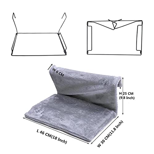 UJJGHJ Cama con radiador para Perros y Gatos - Cálida y acogedora Cama con radiador para Mascotas con un Marco de Metal Fuerte y Duradero y una acogedora Cubierta de vellón - Ideal para Gatos
