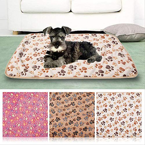 Ukallaite Alfombra Cálida para Mascotas, Gato, Perro, Cachorro, Pata, Hueso, Impreso, Suave, Manta De Lana, Cojín De Cama, Hogar Los 20 * 20cm Hueso Morado