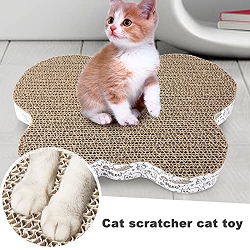 Ukallaite Rascador para Gatos Almohadilla para Raspar para Gatos Papel Corrugado Compacto Ecológico Almohadilla para Rascar para Gatos De Alta Densidad para Protector De Muebles Familiares Pez*