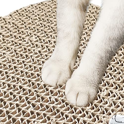 Ukallaite Rascador para Gatos Almohadilla para Raspar para Gatos Papel Corrugado Compacto Ecológico Almohadilla para Rascar para Gatos De Alta Densidad para Protector De Muebles Familiares Pez*