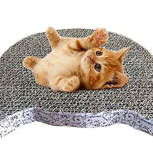 Ukallaite Rascador para Gatos Almohadilla para Raspar para Gatos Papel Corrugado Compacto Ecológico Almohadilla para Rascar para Gatos De Alta Densidad para Protector De Muebles Familiares Pez*