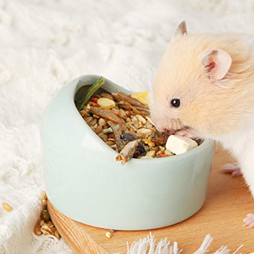 UKCOCO Cuenco para Hámster Cuenco Creativo de Cerámica para Animales Pequeños Cuenco de Agua para Alimentos Antimordidas para Hámster/Jerbo/Ardilla/Roedor Etc.