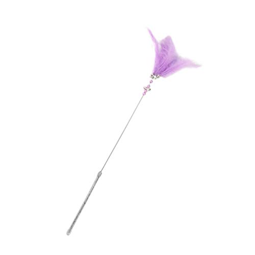 UKCOCO Palos de Gato Burlones - Pluma Teaser de Gato Varita de Juguete para Gatos Juguete de Burla de Gato Suministros para Mascotas Palo de Gatito con Cascabel para Jugar
