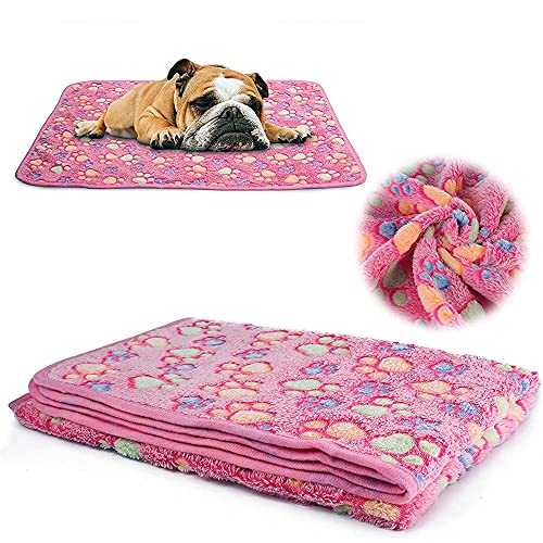 UKKO Manta para Mascotas Manta De Cachorro para Mascotas Cojín para Perros Cama Cat De Gato Suave Cálido Matada De Dormir Dog Cat Cat Puppy Gatito Soft Manta Doggy Warm Cama-Beige,M 76X52Cm