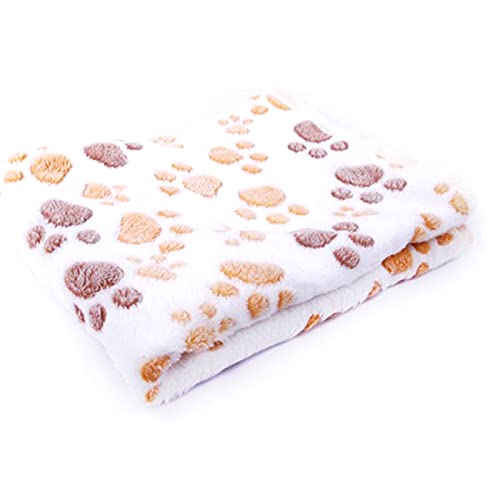UKKO Manta para Mascotas Manta De Cachorro para Mascotas Cojín para Perros Cama Cat De Gato Suave Cálido Matada De Dormir Dog Cat Cat Puppy Gatito Soft Manta Doggy Warm Cama-Beige,M 76X52Cm