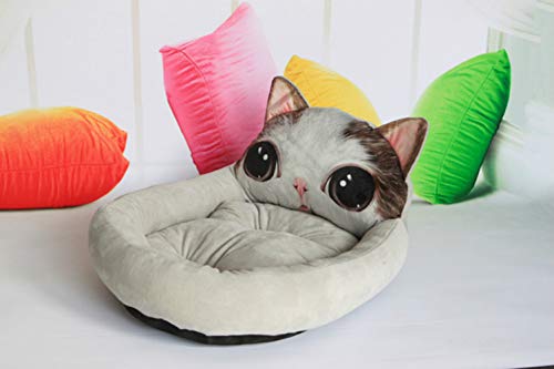 Ulalaza Cama para Mascotas Que se calienta para Gato o Perro Sofá Cama para Mascotas de algodón Engrosado de Dibujos Animados de Moda