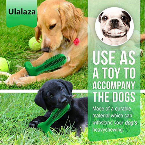 Ulalaza Perro Cepillo de Dientes Palo Cuidado Dental Limpieza de Dientes Caucho Natural Cachorro Masticar Juguetes