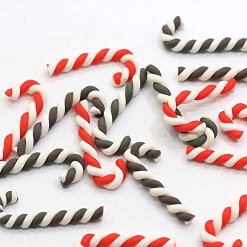 ULTECHNOVO 20pcs Chic Navidad Bastón Accesorios Teléfono Caso Lápiz Decoración Creativo DIY Adornament para Niños Niñas (Rojo)