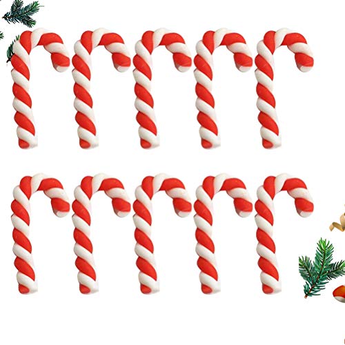 ULTECHNOVO 20pcs Chic Navidad Bastón Accesorios Teléfono Caso Lápiz Decoración Creativo DIY Adornament para Niños Niñas (Rojo)