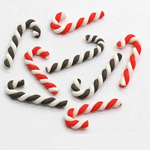 ULTECHNOVO 20pcs Chic Navidad Bastón Accesorios Teléfono Caso Lápiz Decoración Creativo DIY Adornament para Niños Niñas (Rojo)