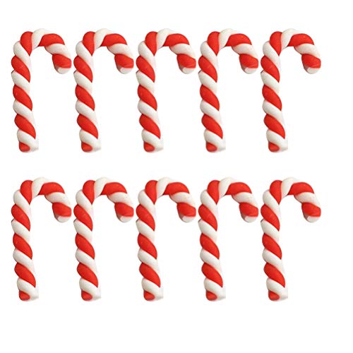ULTECHNOVO 20pcs Chic Navidad Bastón Accesorios Teléfono Caso Lápiz Decoración Creativo DIY Adornament para Niños Niñas (Rojo)