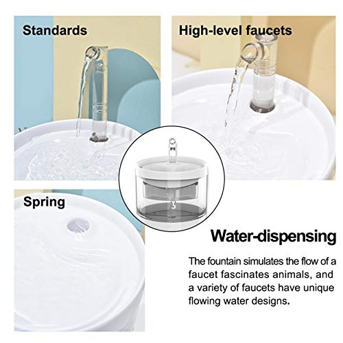 Ultra Silencioso Automático Del Animal Doméstico Beber Filtro Fuente Triple Sistema 1.6L Fuente Automático Del Animal Doméstico Con Los Filtros Para Gatos, Perros Y Animales Domésticos Múltiples