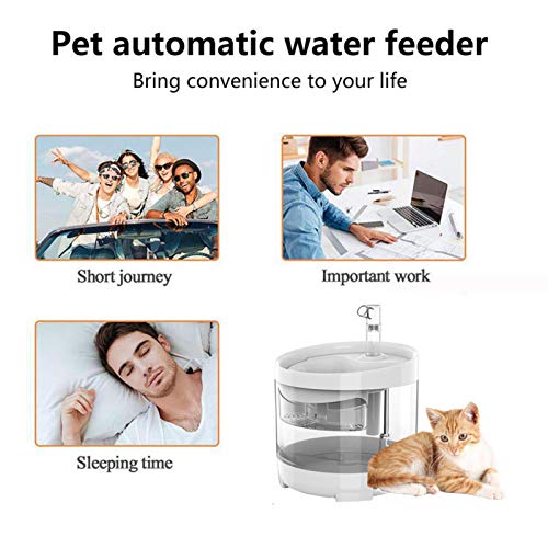 Ultra Silencioso Automático Del Animal Doméstico Beber Filtro Fuente Triple Sistema 1.6L Fuente Automático Del Animal Doméstico Con Los Filtros Para Gatos, Perros Y Animales Domésticos Múltiples