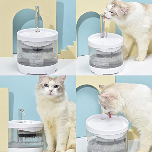 Ultra Silencioso Automático Del Animal Doméstico Beber Filtro Fuente Triple Sistema 1.6L Fuente Automático Del Animal Doméstico Con Los Filtros Para Gatos, Perros Y Animales Domésticos Múltiples